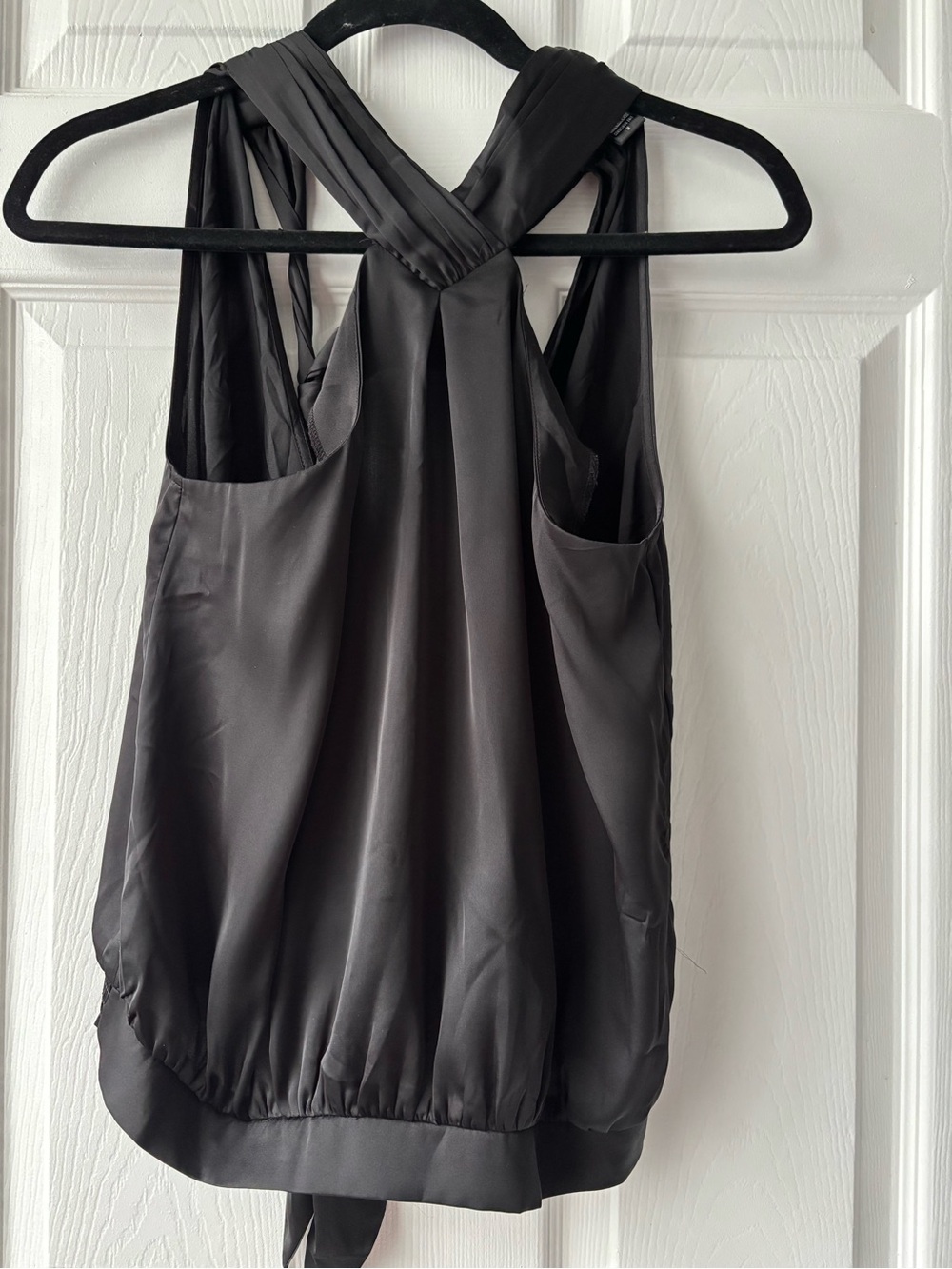 Express Black Sleeveless Twist-Back Tank Top